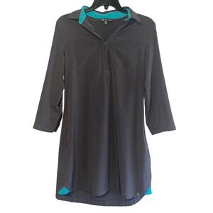 Title Nine Women's Advernturista Nimblene Quarter Zip Dress‎ Gray Size S